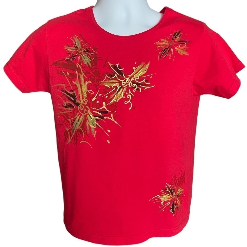 CRAZY SHIRTS Hawaii Red Hawaiian Print Tee Shirt Women S Small